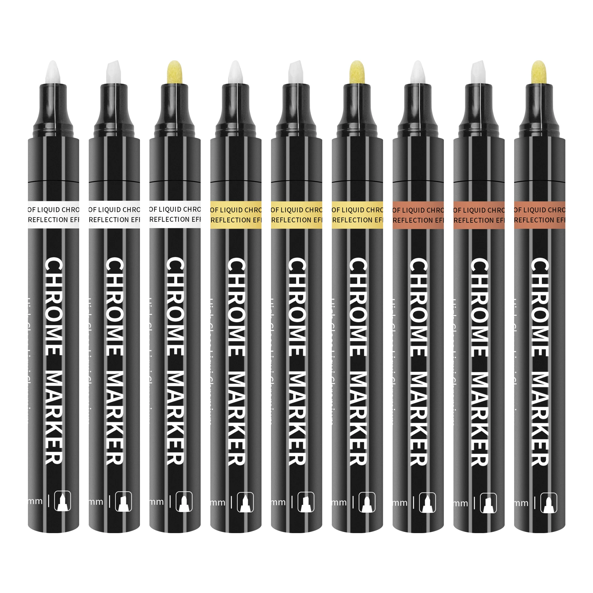 Chrome Marker Metallic Marker United Office 3mm Rose Gold Art