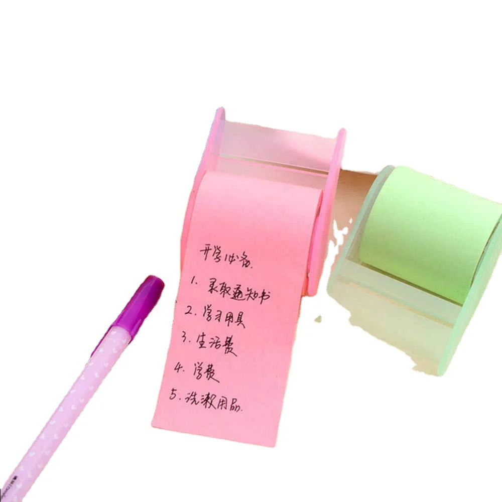 1 PC Tape Dispenser Formula Fluorescent Paper Sticker Memo Pad Sticky Notes Korea Stationery Can Tear Memo Pad