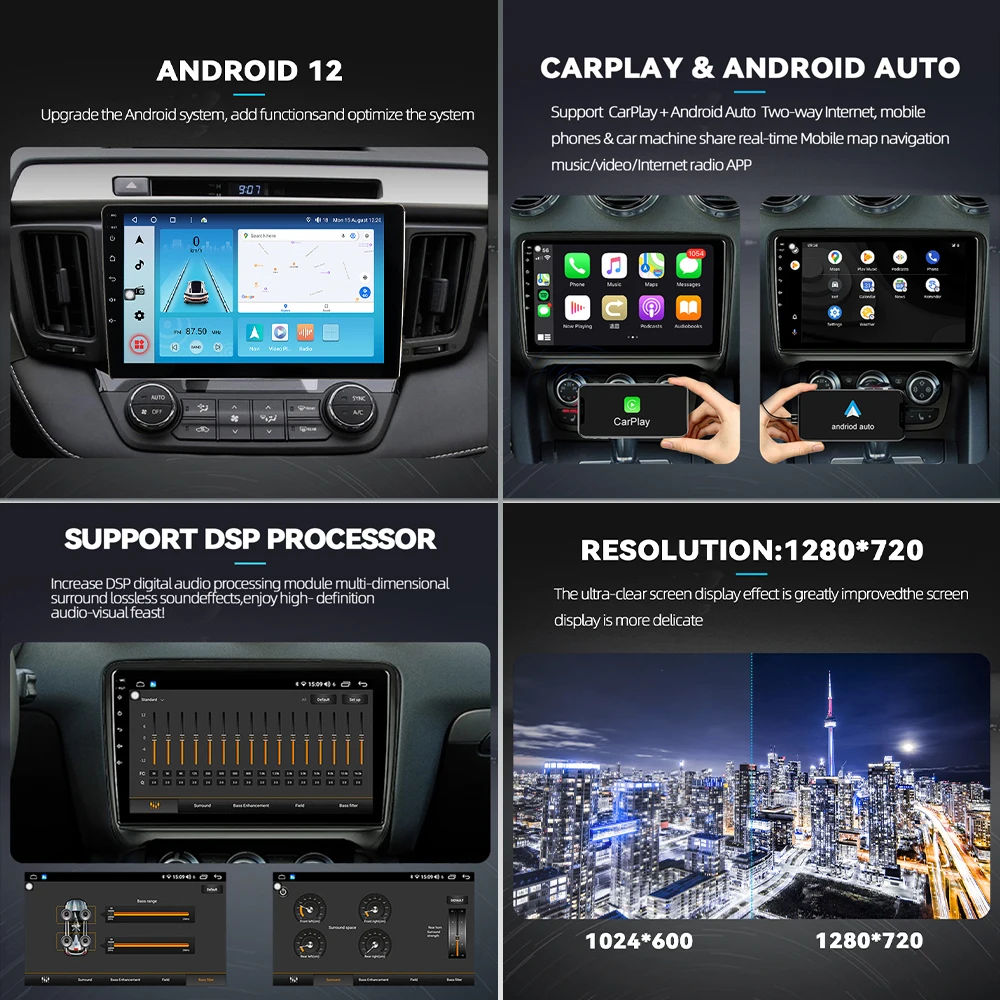 Android 12 Car Radio GPS Navigation DVD Player Stereo Multimedia Audio System for Renault Logan Sandero Dacia Duster 2009-2015