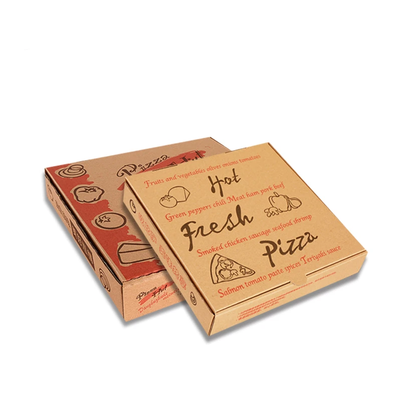 Pizza Box Manufacture Custom Printed with logo Design Cheap Price Pizza Packing Boxes Colors Printing