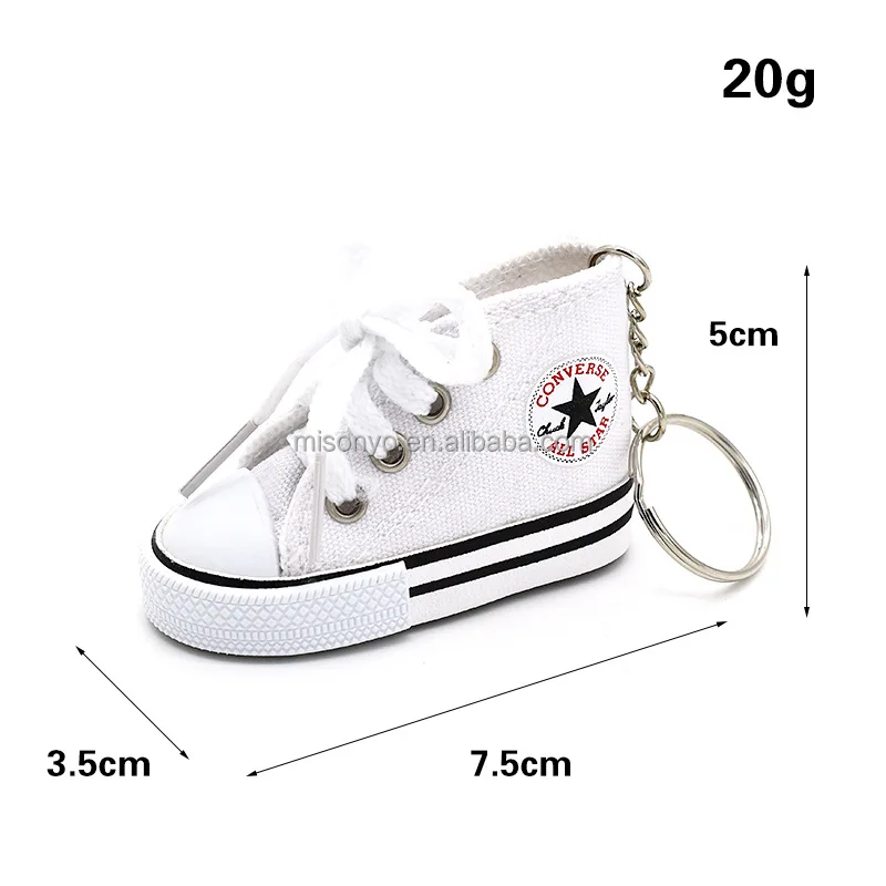 Portachiavi Scarpa Sportiva AUTOZOCO - Mini Sneaker Stile Urbano Nera, Compatibile Vans