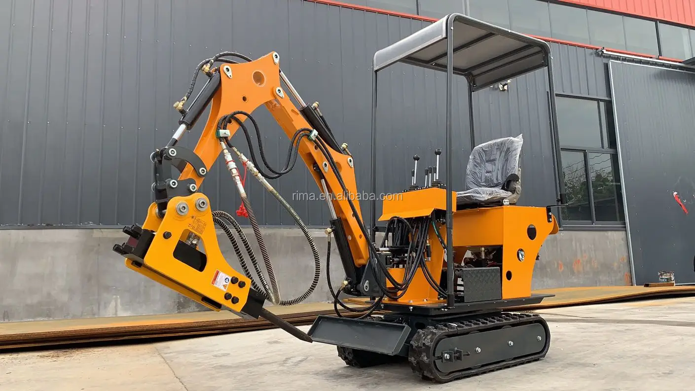 Rima Mini Excavator Garden Drill Digger Track Rubber Attachment Mini