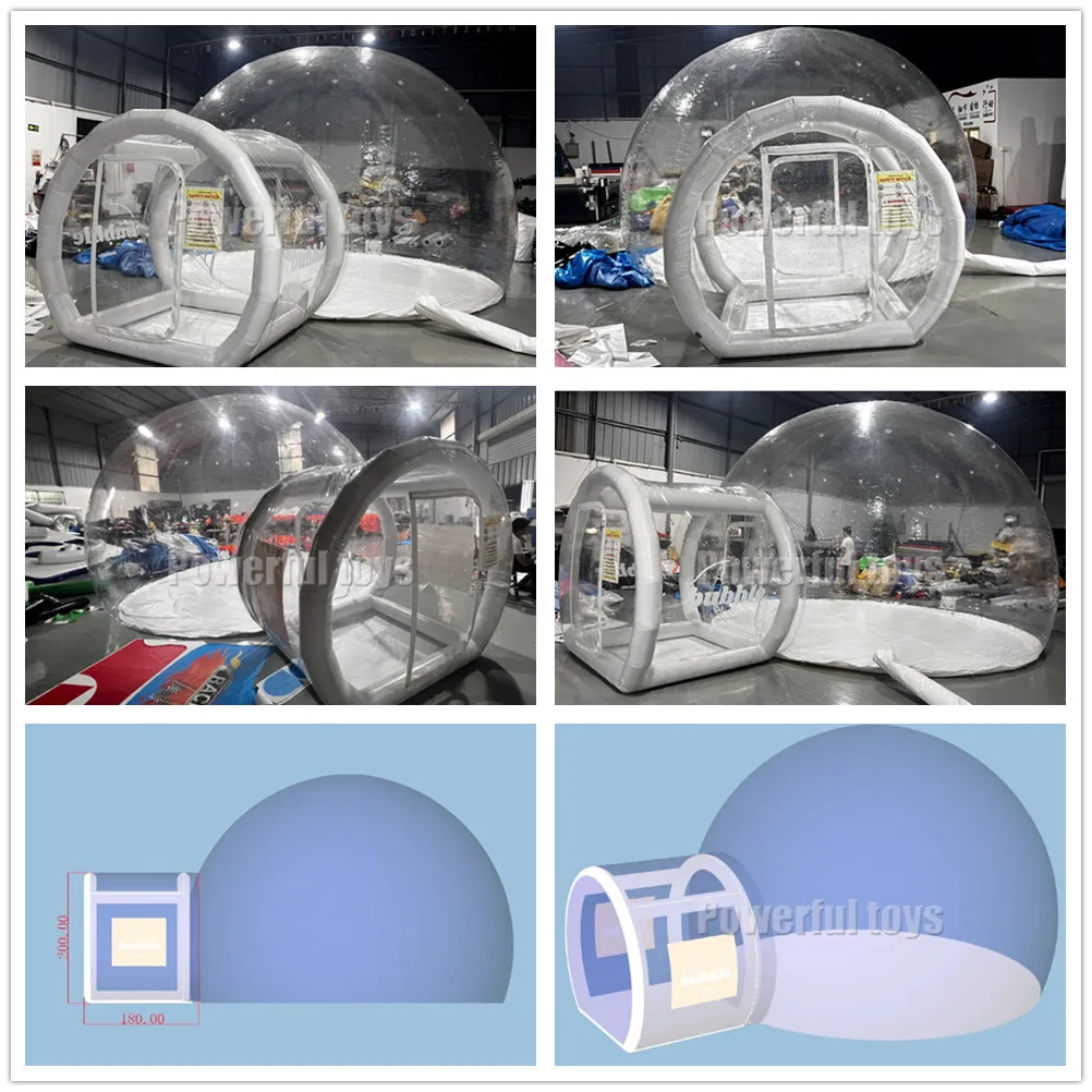 Bubble Bounce House Room Inflatable Clear Domes Kids Tebt Bouncy Tent ...