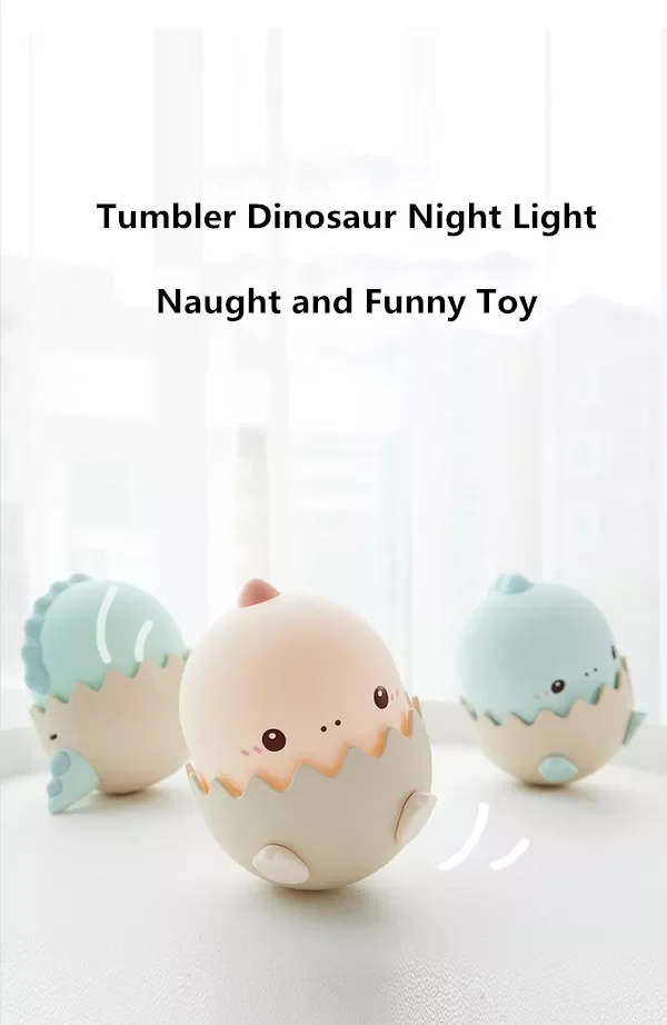 Creativity Squishy Eggshell Dinosaur Shaped Led Lamp Animal Silicone