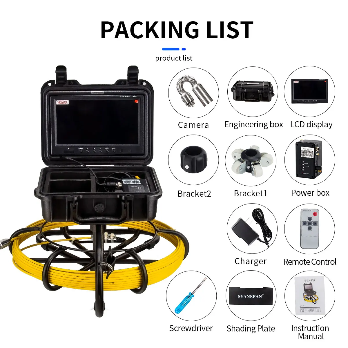 Best Video Pipe Inspection Camera 9 inch 1080p HD Screen  Drain Sewer Inspection systerm for Home pipeline&municipal projects supplier