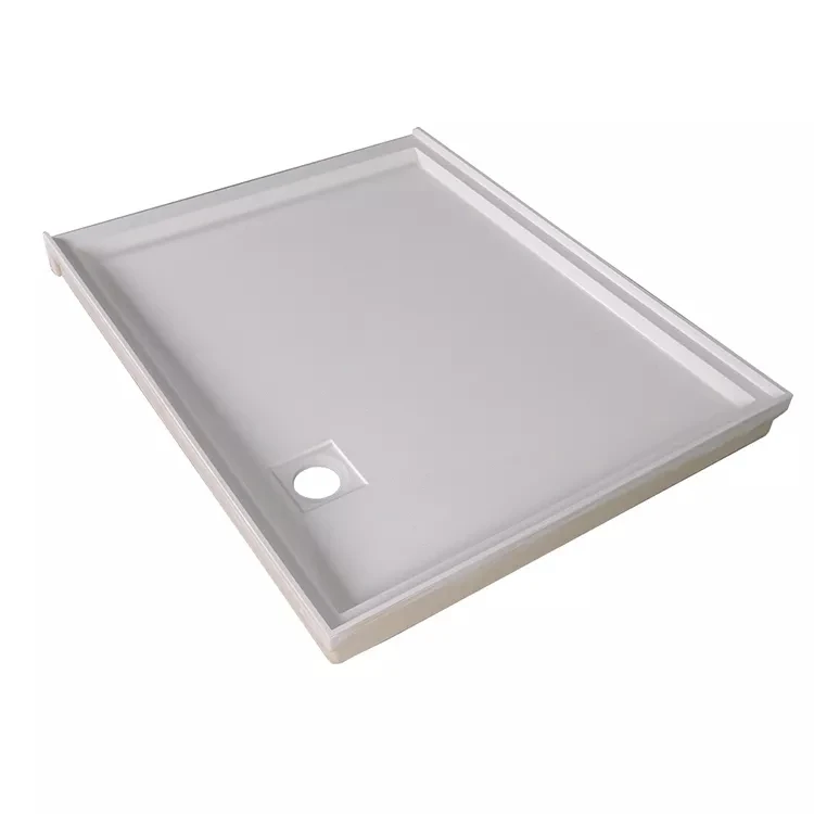 Bathroom Stone Shower Tray 3 Side Flange Cultured Marble Antislip