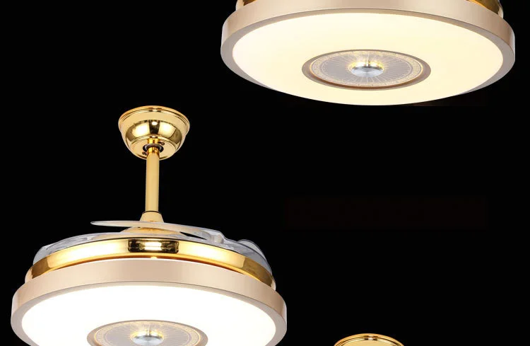 Ceiling fan light and MP3 Bluetooth speaker RGB color changing music ceiling fan