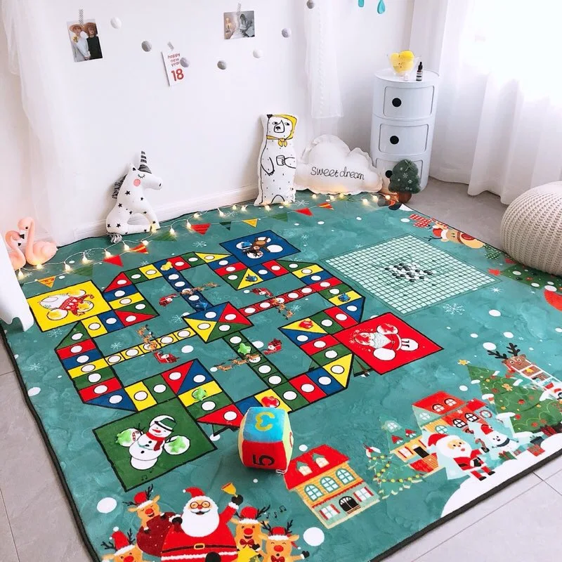 Best Selling Soft Plush Surface Kids Play Rug Mat Playmat with Non-Slip Backing Education Area Playtime Rug Baby Floor Play Mats manufacture