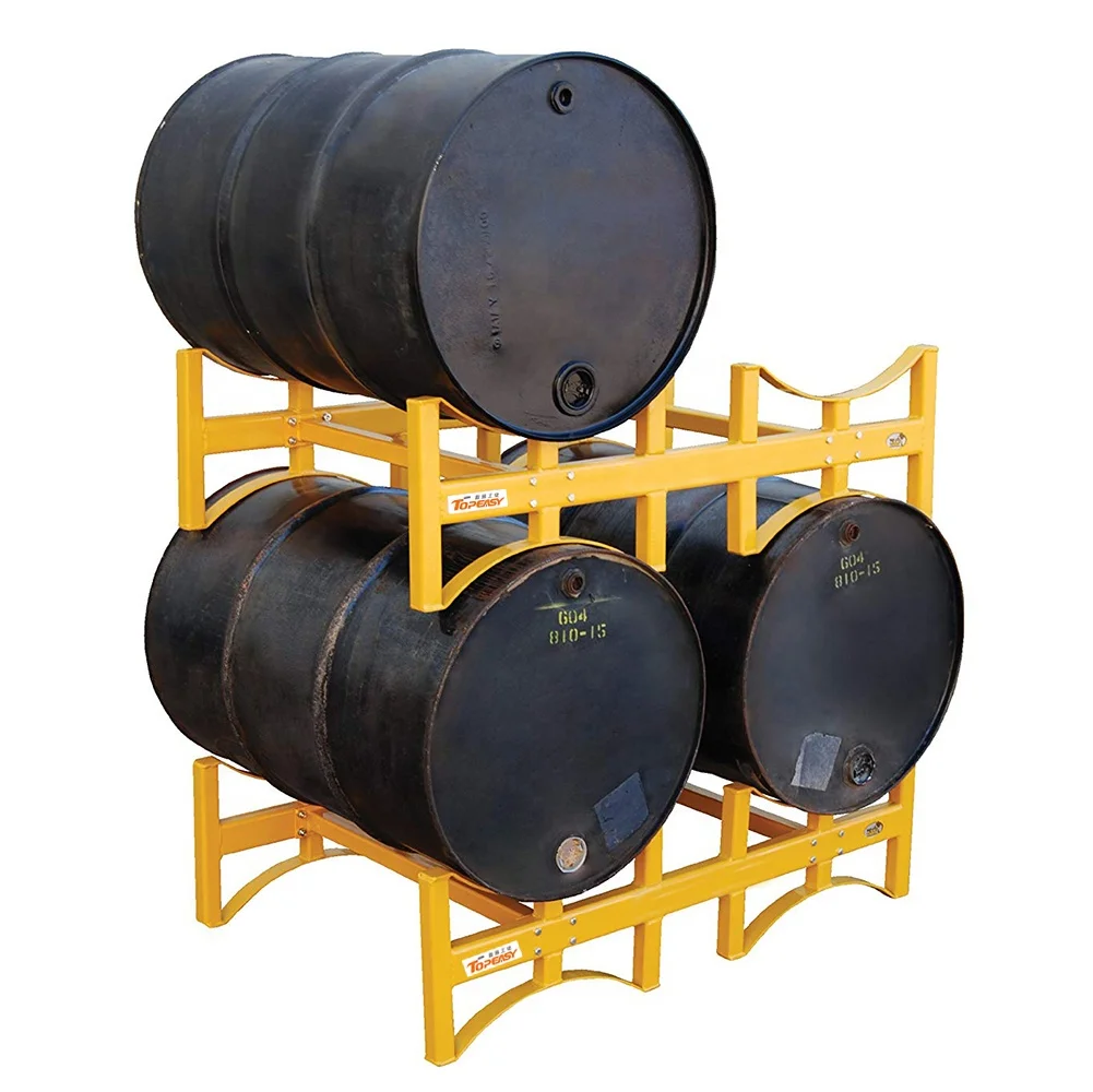 Customized Stacking Steel Warehouse Barrel Racks Oil Drum Storage Rack
