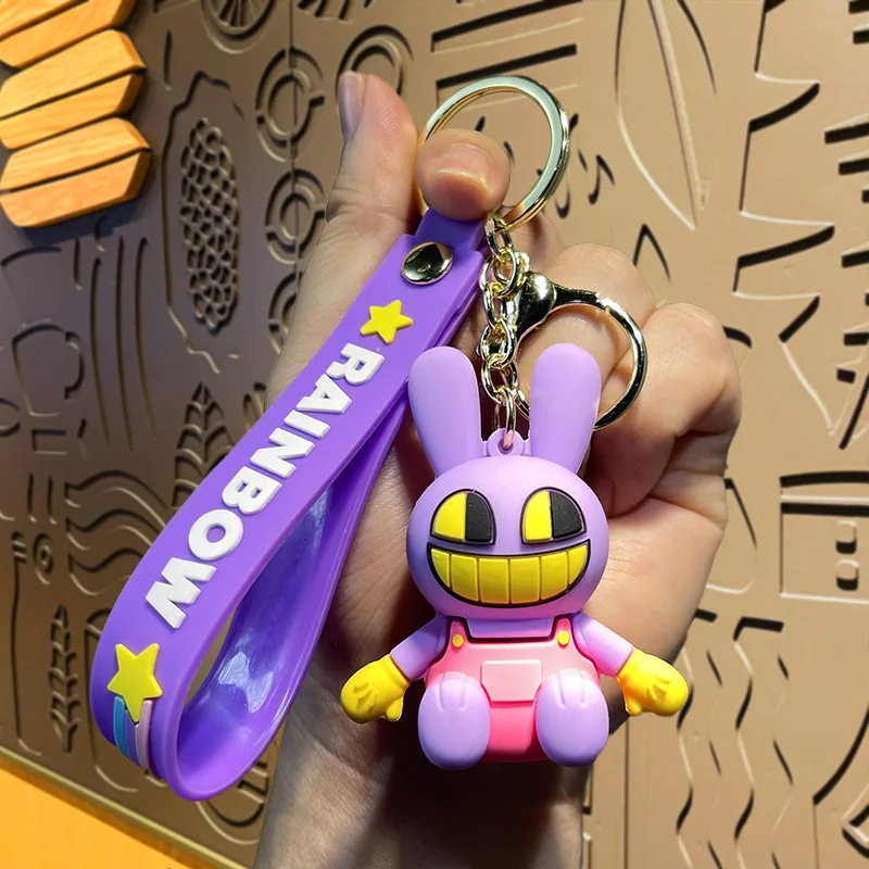 Lilangda 2024 PVC Rubber Keychain - Digital Circus Pamni