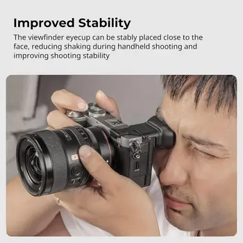 For SMALLRIG A7CII A7CR Camera Viewfinder Eyecup Soft Silicone Eye Cup Small Lanyard Improves Shooting Stability Action detail image