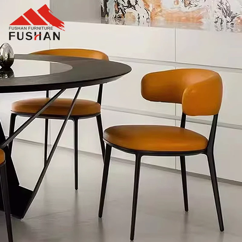 Fushan Italian Style Hotel Dining Chairs, Hotel Chair Specific Use, Mat Black New Home Furniture Dining Chairs For Hotel