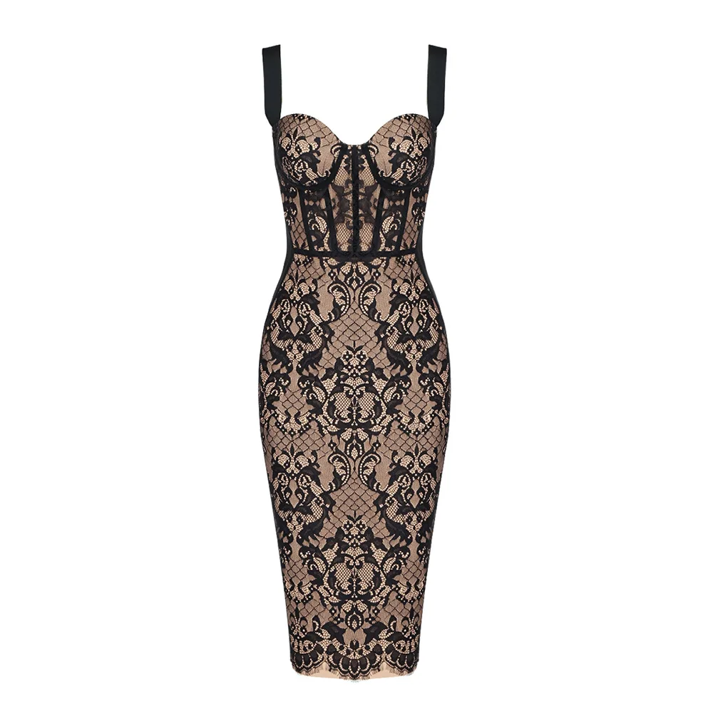 Shop Our New Design Black White Lace Bandage Dress Shop Our New Design Black White Lace Bandage Dress