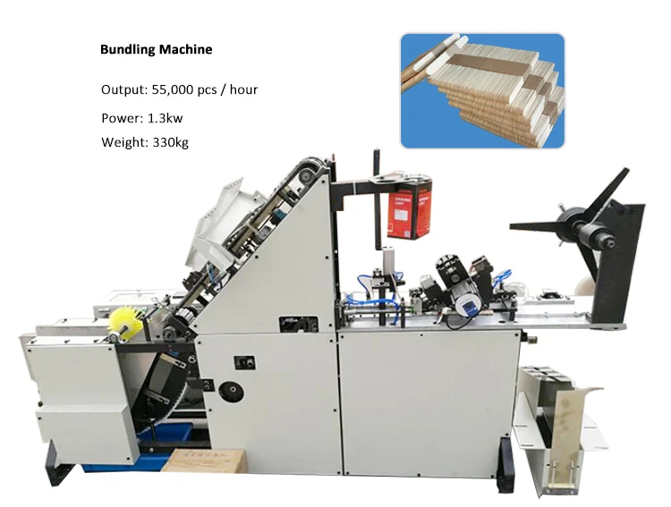 Wooden Spatula and Tongue Depressor Bundling Machine