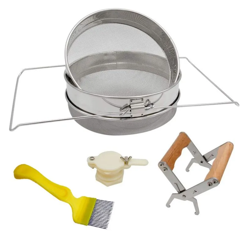 TEBAK Hot-selling Beekeeping Tools, Honey Filter, Double-layer Screen, Stainless Steel Honey Collection Starter