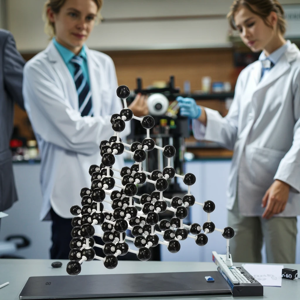 6 Layer Diamond Crystal Structure Molecular Model