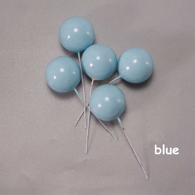 Wholesale Golden Ball Birthday Party Cake Topper Themed Birthday Faux Balls For Cake Decoration