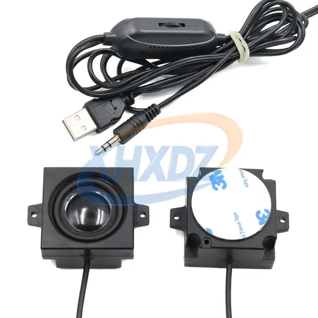4545 4 Ohm 3W Quadrate Cavity Speaker High Decibel 45*45*25MM 4Ohm 3  Watt Box Loudspeaker with USB Wire for Audio
