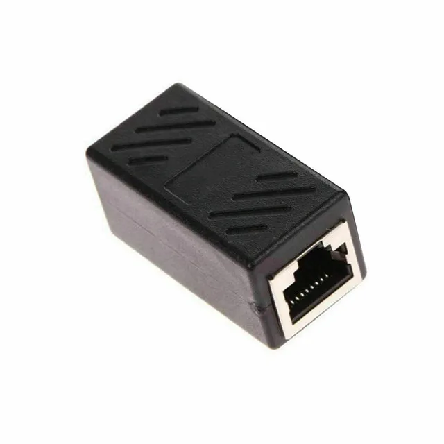 2019 Wholesale Black RJ45 Female to Female Cable Adapter