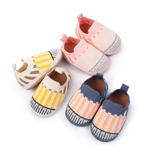 Bright Lightweight Orthopedic Infant Shoes Fancy Striped Pretty Stylish Unique Shoes for Active Boys and Girls in All Seasons