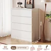 Assemblaggio fai-da-te, mobile a quattro ripiani con quattro cassetti, pannello rinforzato e migliorato, design caldo