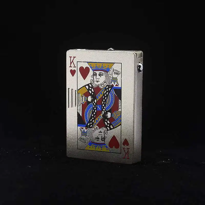 Wholesale Creative Playing Card Gas Lighter,Refillable Windproof Butane