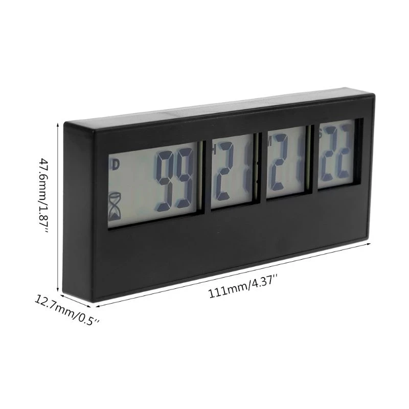 999 Days Countdown Clock LCD Digital Screen Kitchen Timer Event Reminder for Wedding Retirement Lab Cooking Kitchen