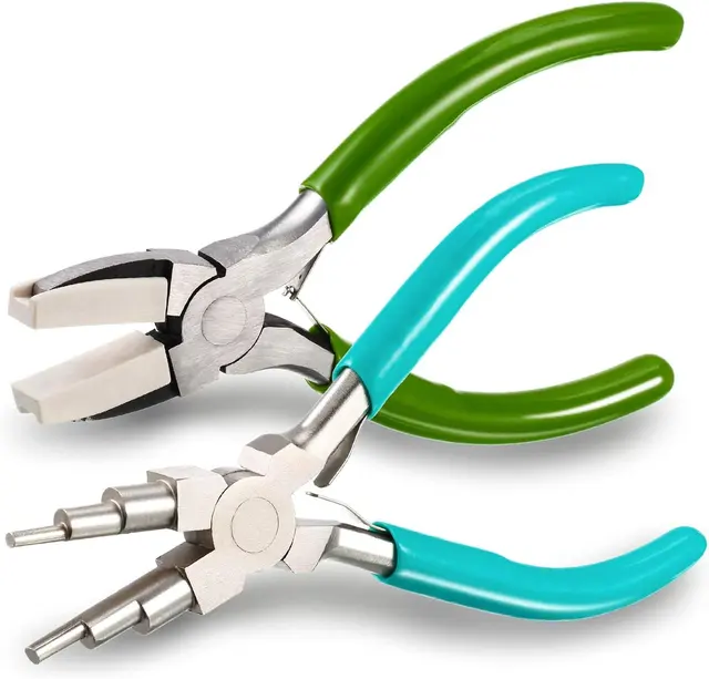 6 1 Nylon Nose Pliers for Jewelry Making Beading Looping Shaping Wire DIY Crafts Home with Plastic Handle for Cutting