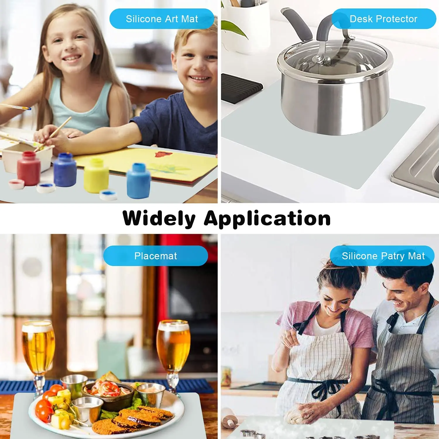 Practical Silicone Baking Sheet Harmless , Heat Resistant Silicone Pastry Mat