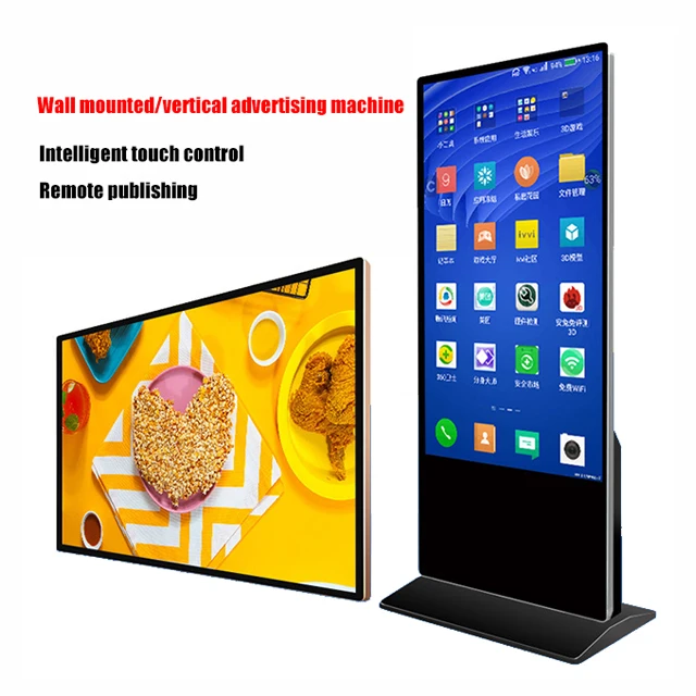 32'' 43'' 55''65''advertising screen floor stand digital signage indoor tv advertising kiosk lcd digital display for advertising