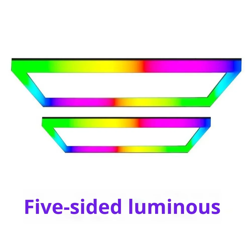 Right Angle Corner Five-Sided Glowing Iridescent Billiard/Ball Room Atmosphere Light Venomous Fang Seven-Color Pendant Light