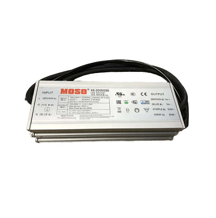 X6 Serisi 200W Led Driver, 50.000 Saat Ömür, IP67, 5 Yıl Garanti