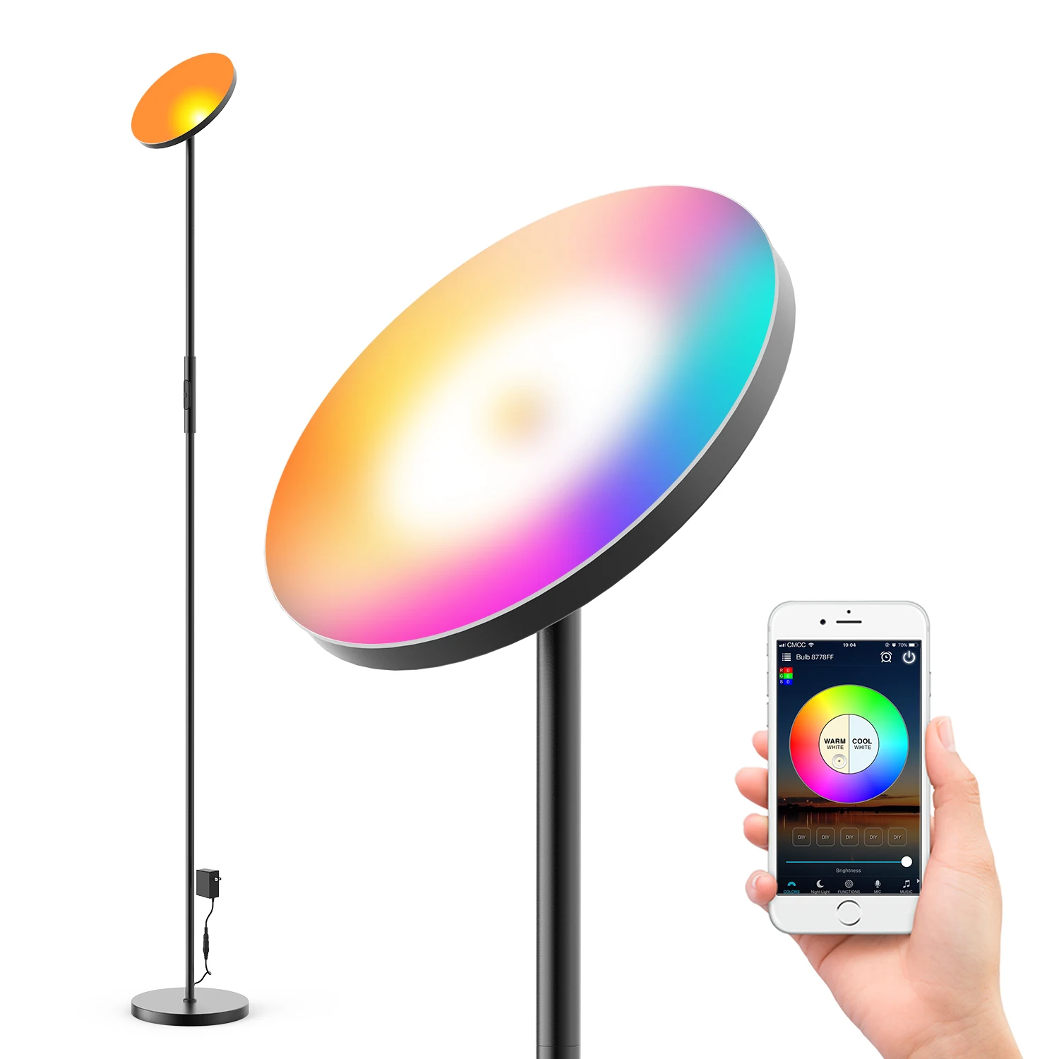 Комнатные современные красочные разноцветные RGB светодиодные лампы, домашнее украшение для спальни, угловая лампа APP wifi, умная светодиодная напольная лампа