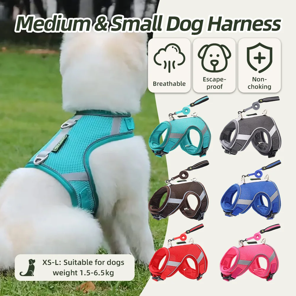 Wholesale Pet Supply Reflective Dog Harnesses Adjustable Breathable Sp - product detail 2