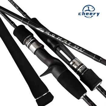 CHEERY Fuji Iron Plate Slow Swing Offshore Boat Fishing Rod Fuji Guide Ring Carbon Solid Rod 1.83m/1.91m 1.5Section Hard Fishing – Hard Lure – view 2