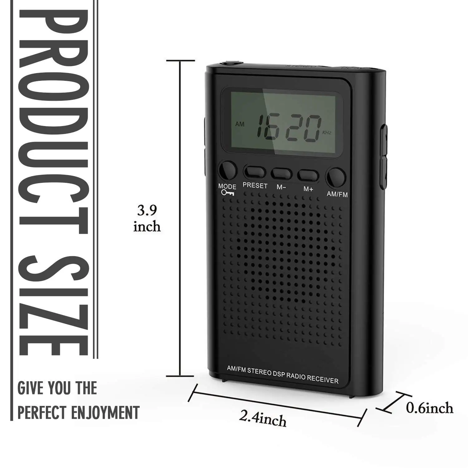 High Quality DC and Battery Power Supply Stereo AM FM Radio With LCD Display for Gift Cheap
