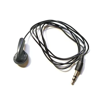 Unilateral earphone 3.5mm disposable mono black 80cm MP3 earphone