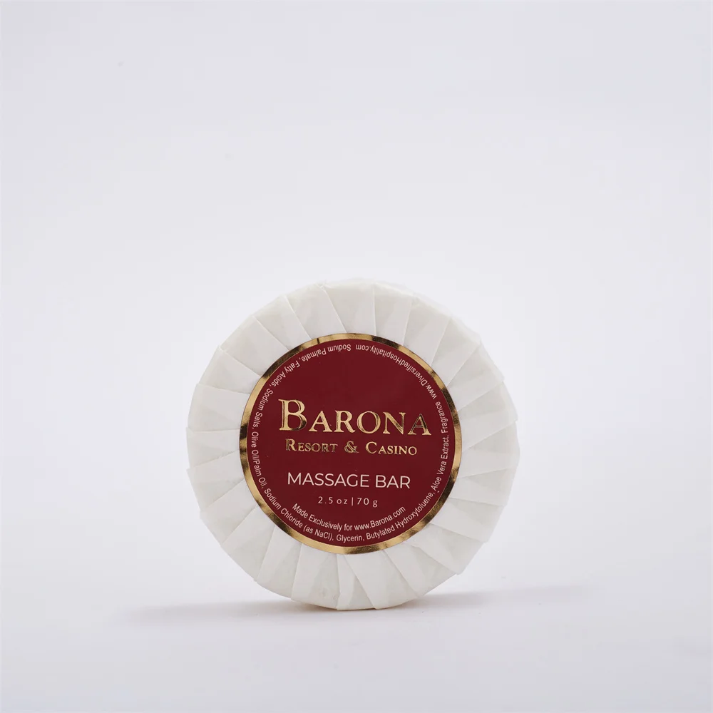 Luxury Customized Logo Printing Fragrance Disposable Hotel Amenities White Mini Pleated Round Soap