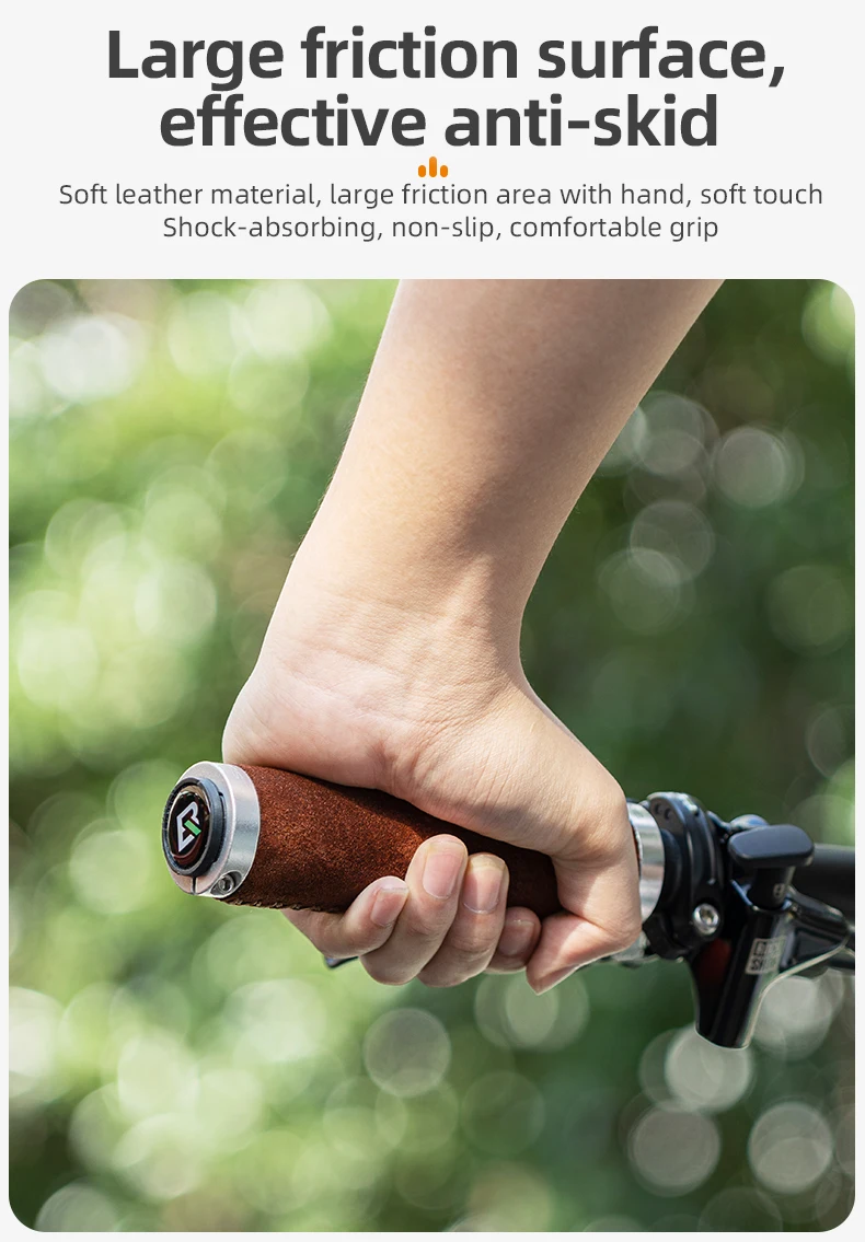 Rockbros Wholesale Bike Grips Leather Ergonomic Bike Grip Bicycle