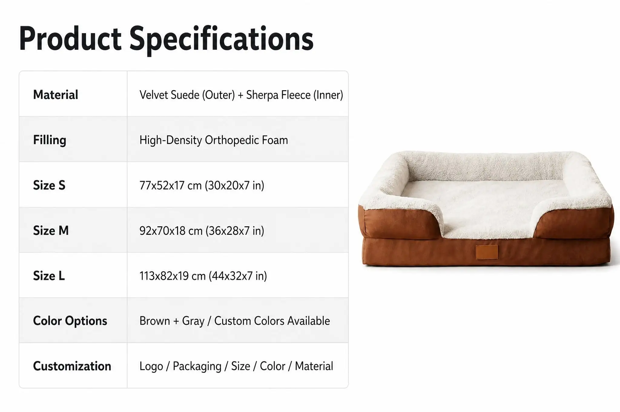 Luxury Velvet Sofa Dog Bed Orthopedic — Product details 5