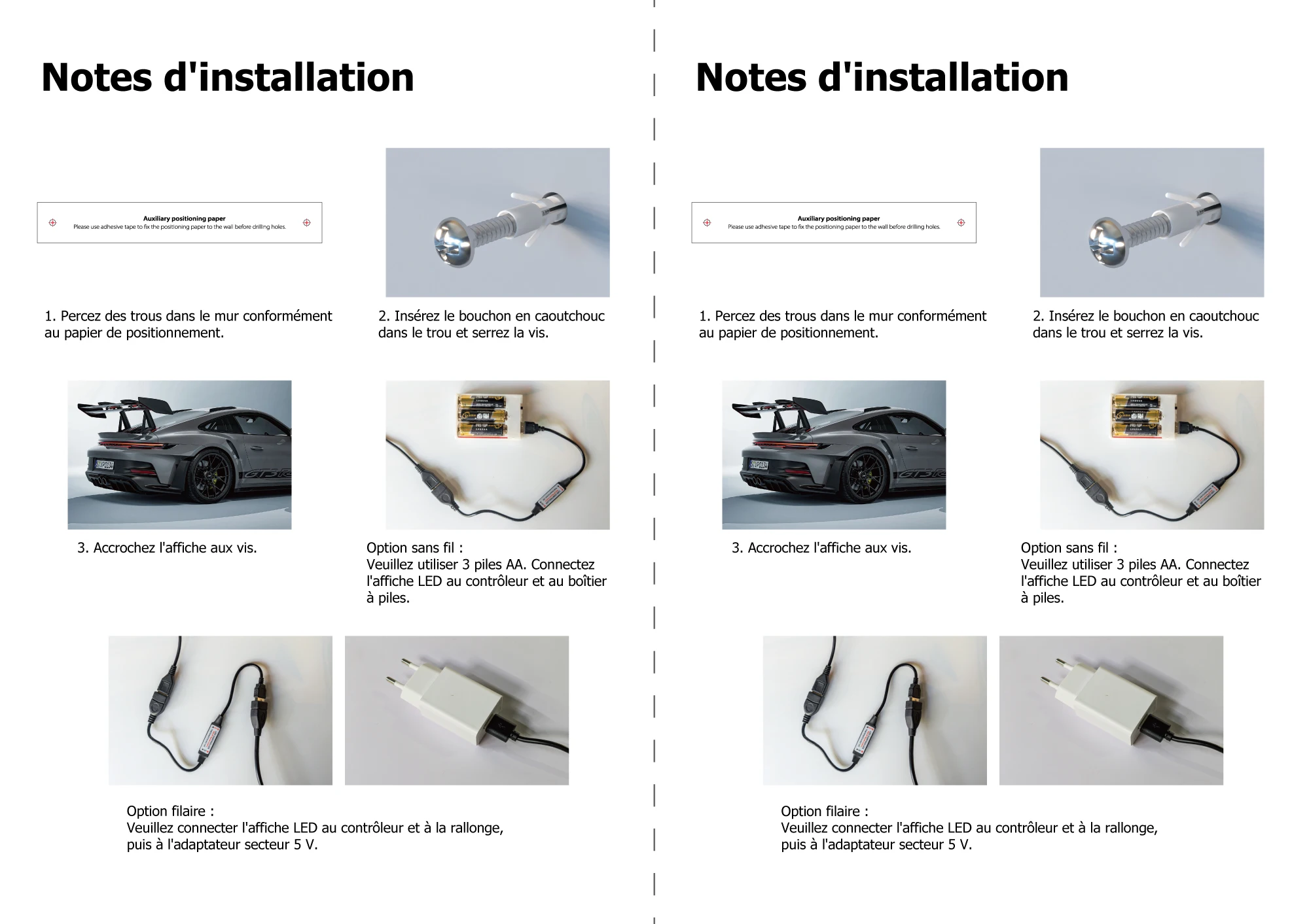 Installation d'affiches LED sur voiture