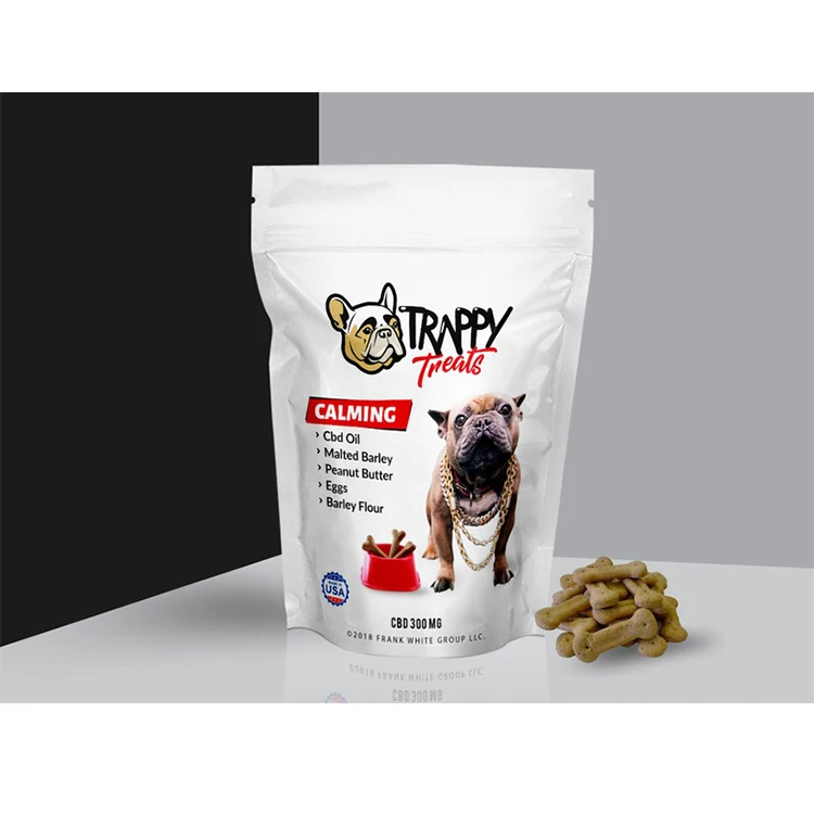 Custom Printed Resealable Foil Plastic Biscuit Snack Animal Feed Dry Packaging Stand up Pet Dog Food Bag with Reseal Zipper