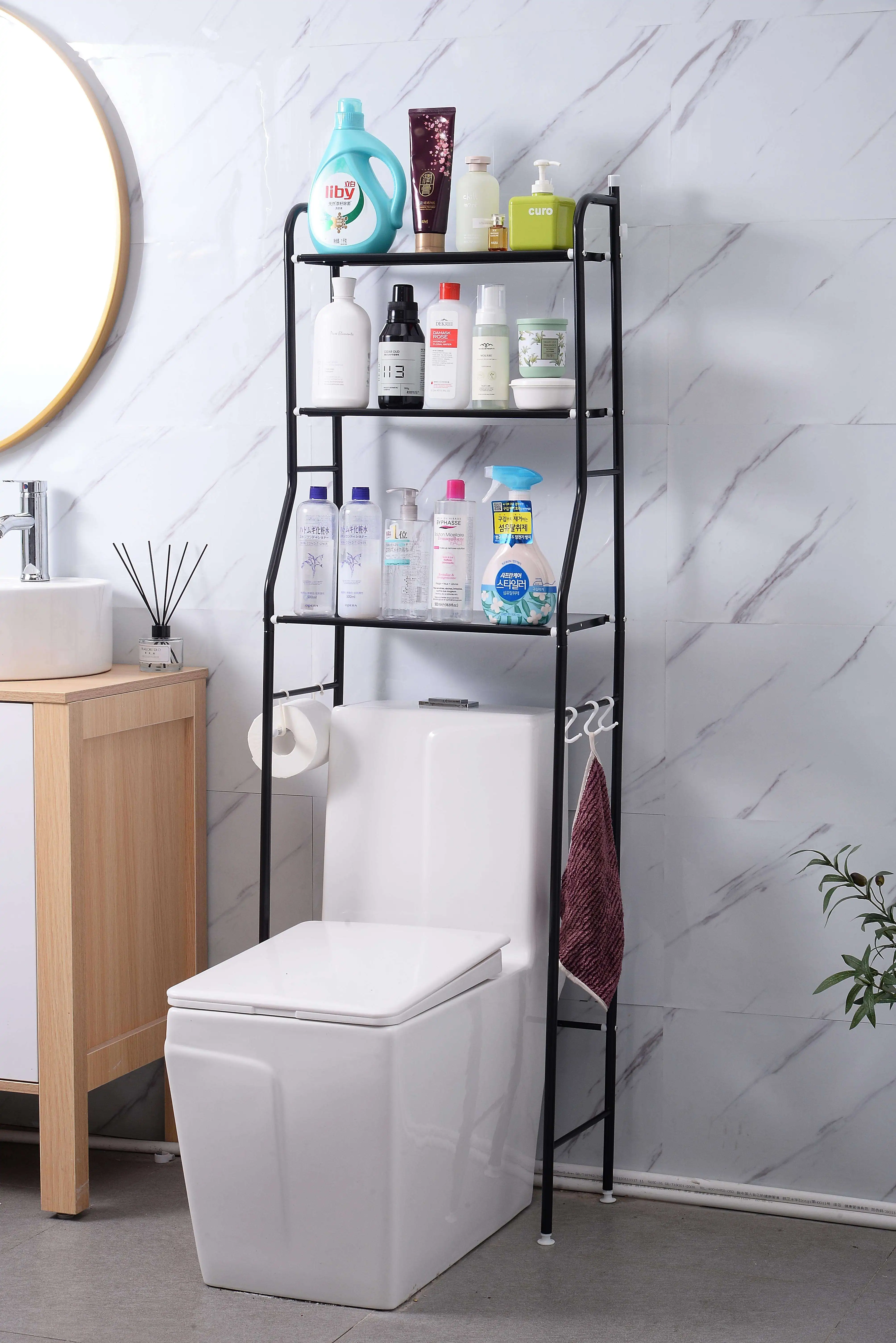 3 Layer Toilet Rack Metal Bathroom Over The Toilet Sailboat Storage ...