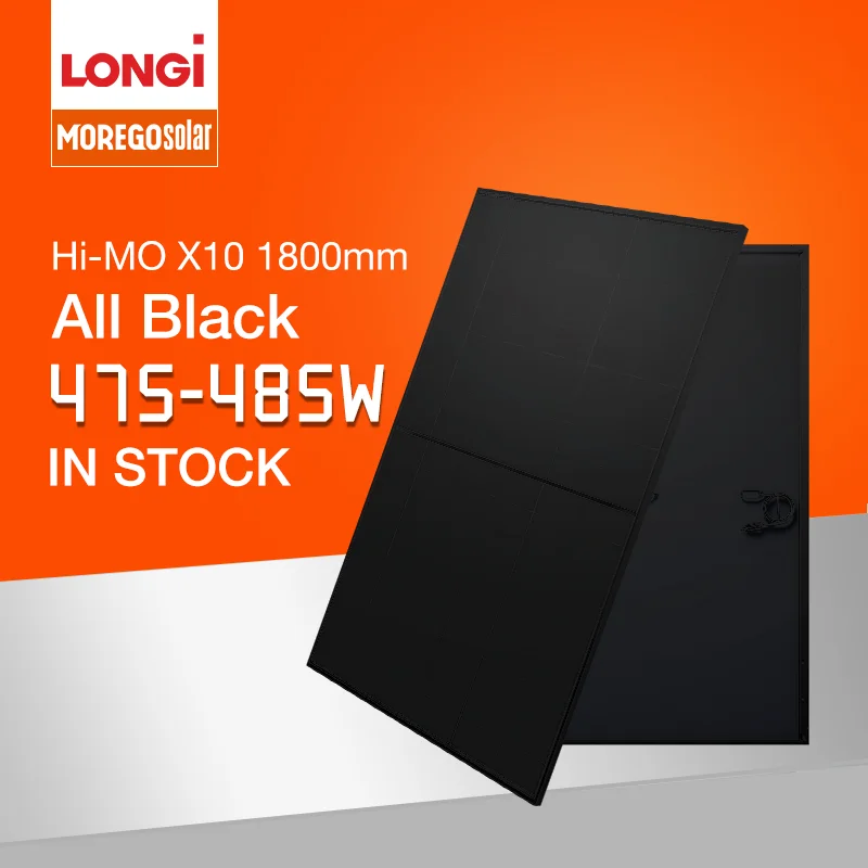 Longi Solar Hi MO 10 HPBC 2.0 485W Black High Efficiency Solar