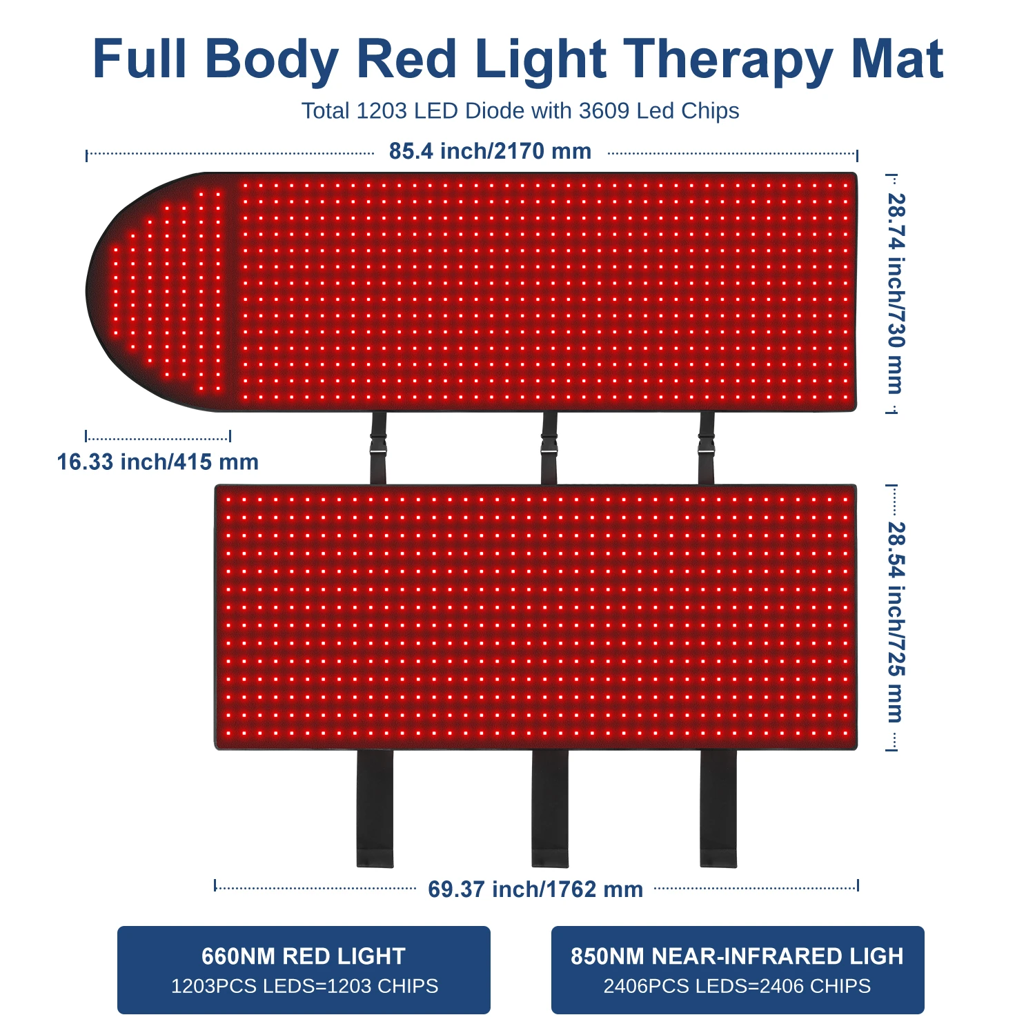 OEM Customized Logo Red Near Infrared Light Therapy Pad Spa Blanket Sleeping Bag Bed 660nm 850nm Full Body Mat with Remote