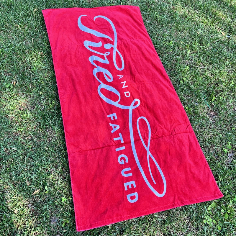 Custom Logo 100 Cotton Terry Absorbent Printed Thick Bath Towel Beach