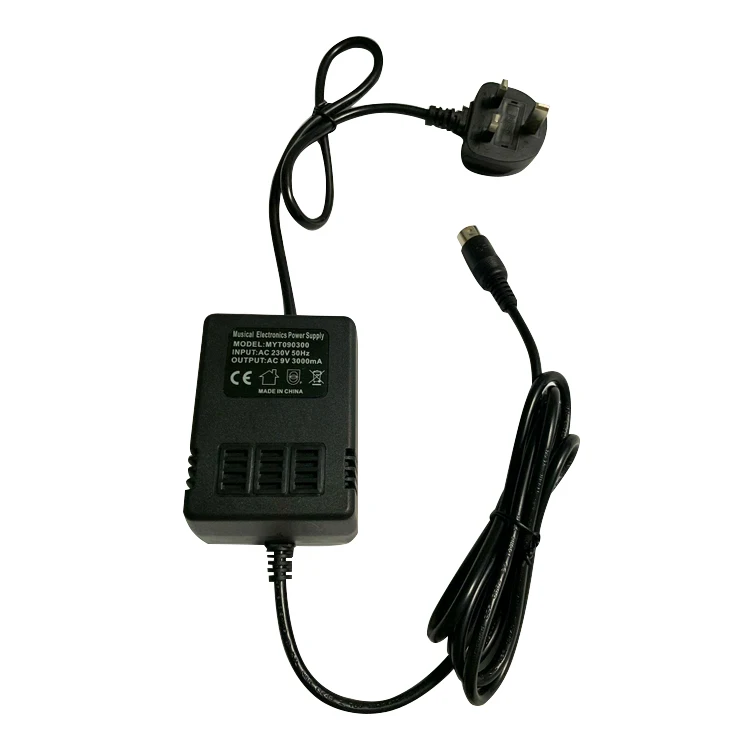 Digitech PS0912 用 9V AC アダプター 1A DC出力 ブラック CE認証