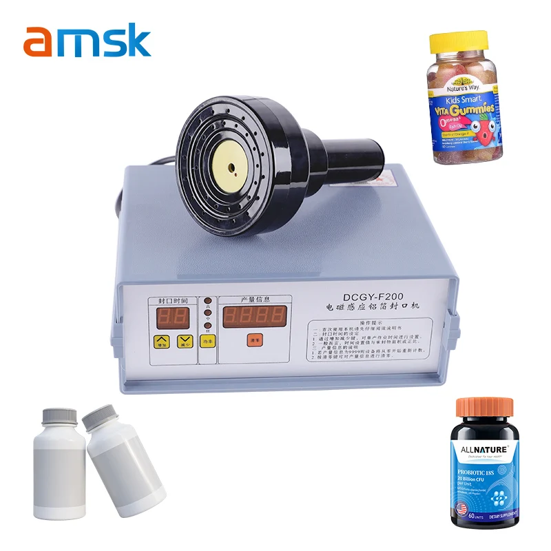 DCGY-F200 Manual Aluminum  Handheld Plastic Glass Bottle Commodity Portable Foil Sealing Machine