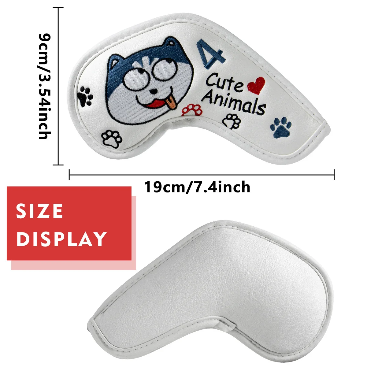 Golf Bag Golf Bag Golf Iron Cover Club Head Cover Set Leather Material