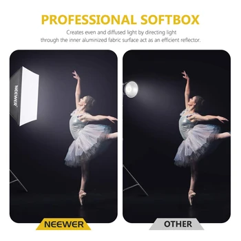Neewer 700W Professional Photography 24x24 Inches/60x60 Centimeters Softbox with E27 Socket Light Lighting Kit product image